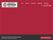 Tablet Screenshot of precisionalarmsystems.com